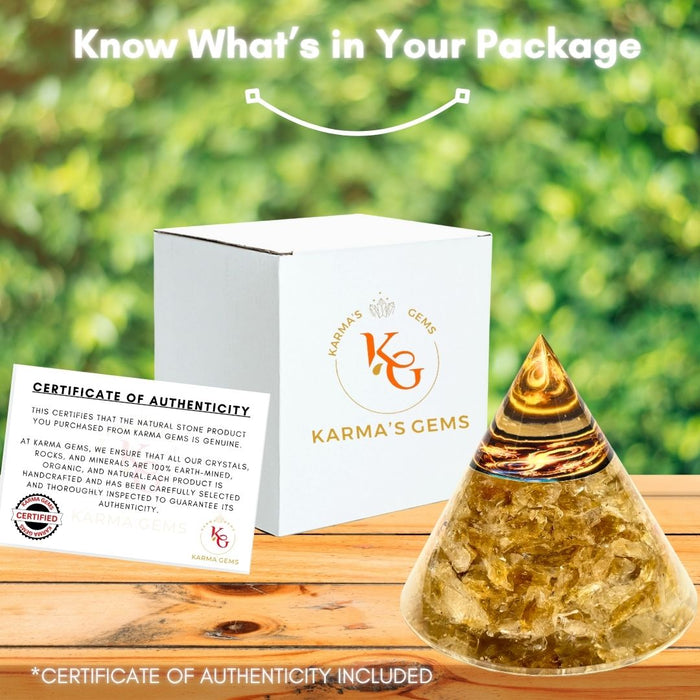 CITRINE ANTENA ORGONITE PYRAMID