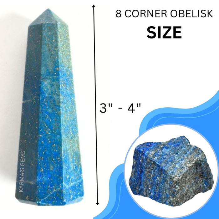 8 CORNER LAPIS LAZULI OBELISK