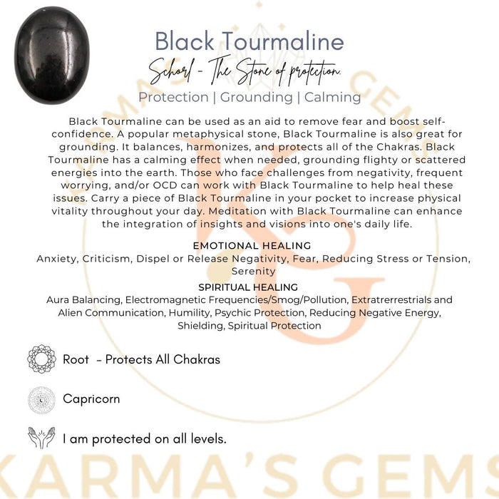 BLACK TOURMALINE PALMSTONE