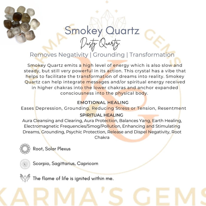 15 TO 25 MM SMOKEY QUARTZ POLISH TUMBLED STONE