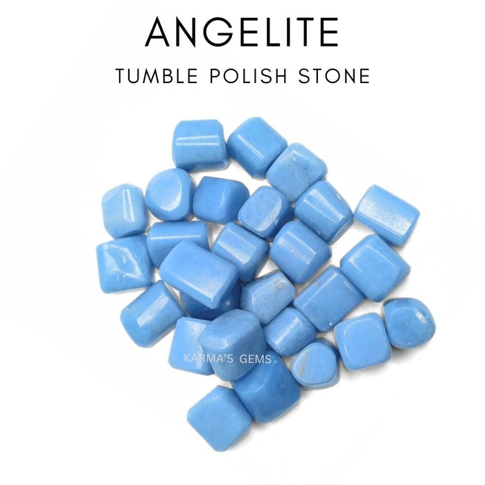 1 PIECE 15 TO 25 MM ANGELITE POLISH TUMBLED STONE