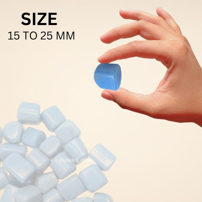 1 PIECE 15 TO 25 MM ANGELITE POLISH TUMBLED STONE