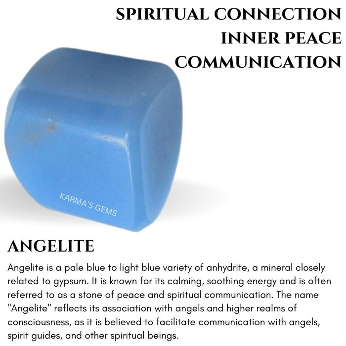 1 PIECE 15 TO 25 MM ANGELITE POLISH TUMBLED STONE