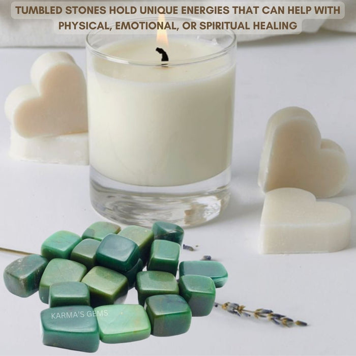 15 TO 25 MM GREEN JADE POLISH TUMBLED STONE