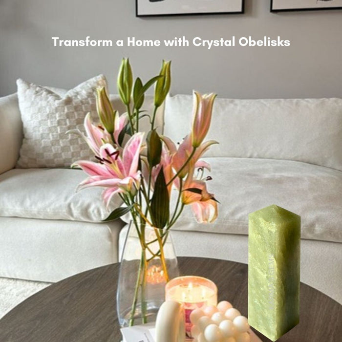 4 CORNER GREEN AVENTURINE OBELISK