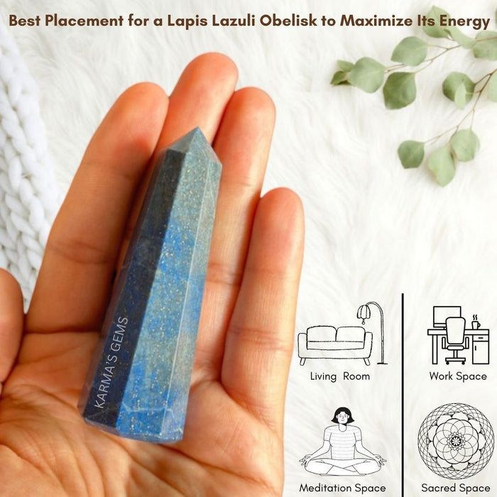 8 CORNER LAPIS LAZULI OBELISK