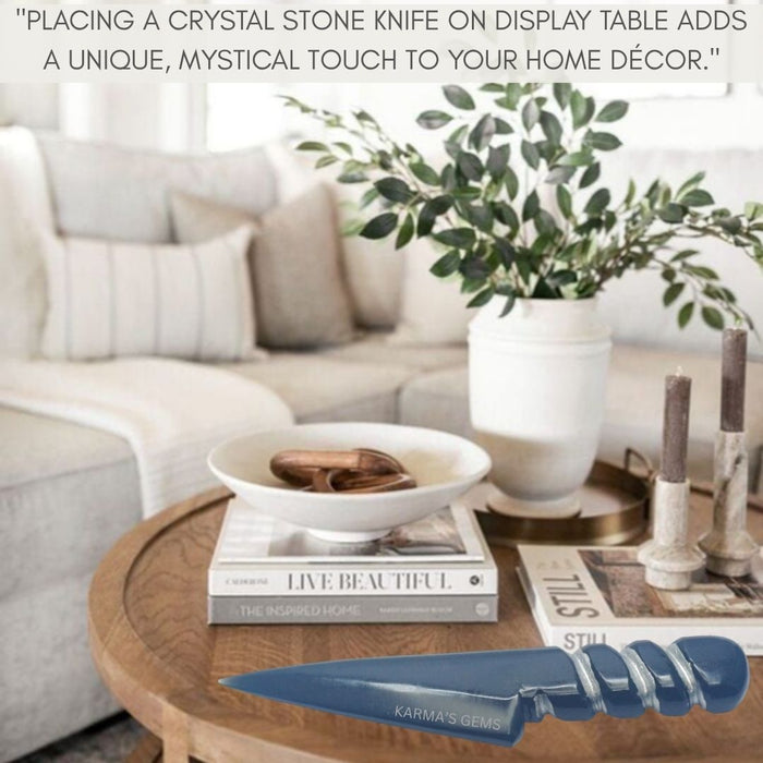 BLACK OBSIDIAN CRYSTAL KNIFE