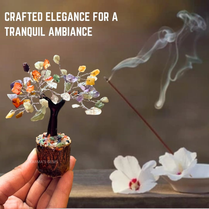 60 BEADS MULTI STONE CRYSTAL TREE