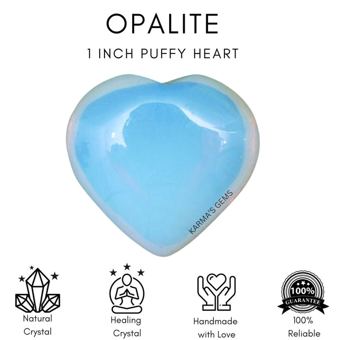 1" OPALITE PUFFY HEART