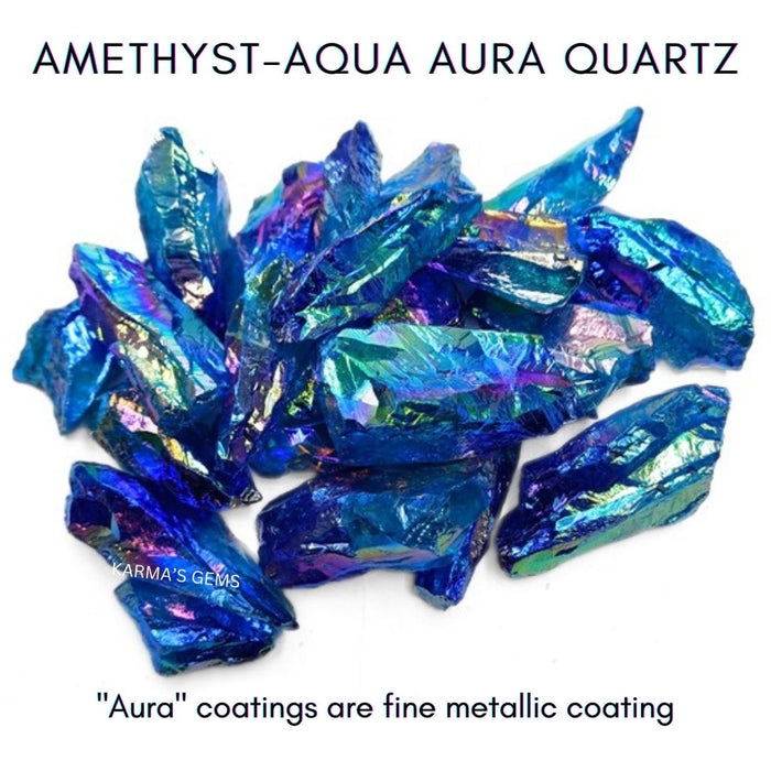 AMETHYST - AQUA AURA QUARTZ RAW STONE