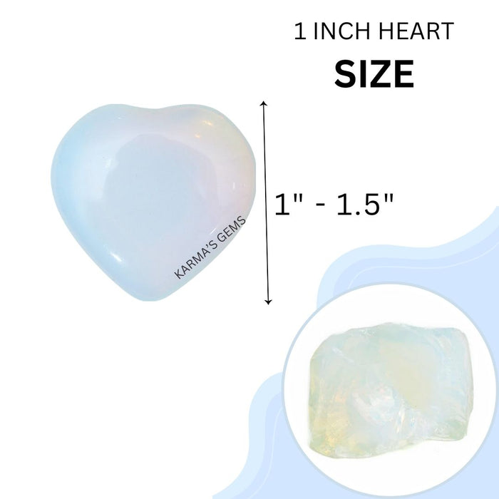 1" OPALITE PUFFY HEART