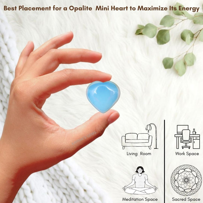 1" OPALITE PUFFY HEART