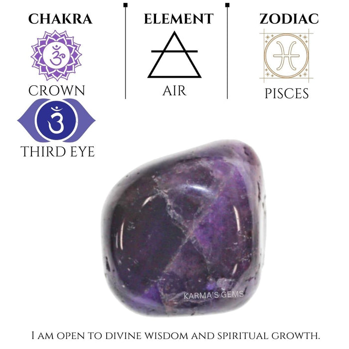 1 PIECE 15 TO 25 MM AMETHYST POLISH TUMBLED STONE