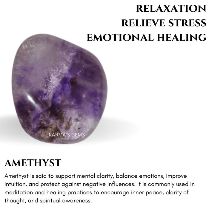 1 PIECE 15 TO 25 MM AMETHYST POLISH TUMBLED STONE