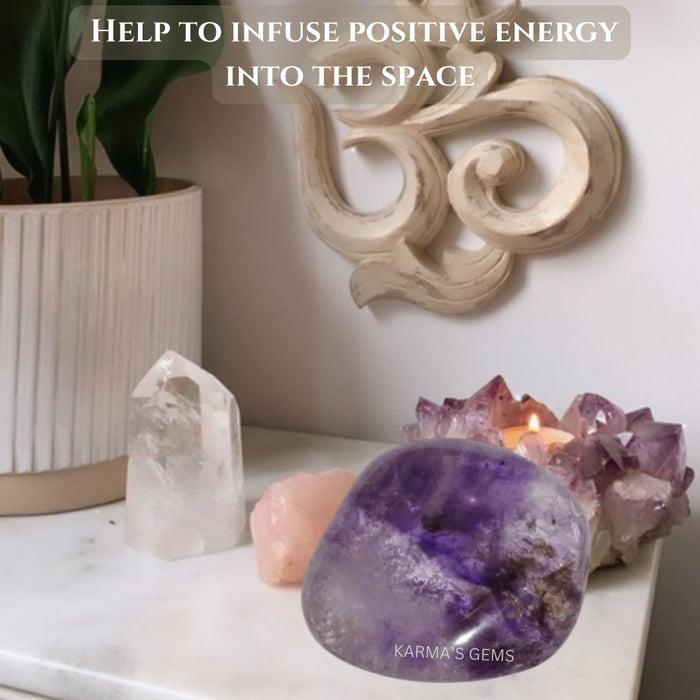 1 PIECE 15 TO 25 MM AMETHYST POLISH TUMBLED STONE