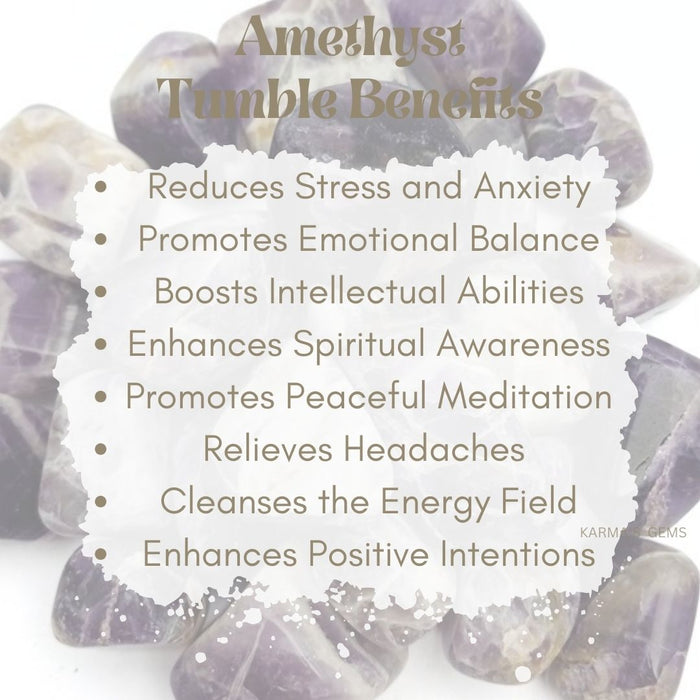 1 PIECE 15 TO 25 MM AMETHYST POLISH TUMBLED STONE