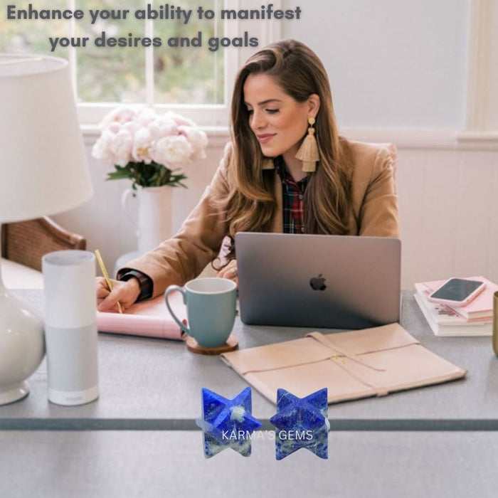 5 PCS LAPIS LAZULI MARKABA STAR SET