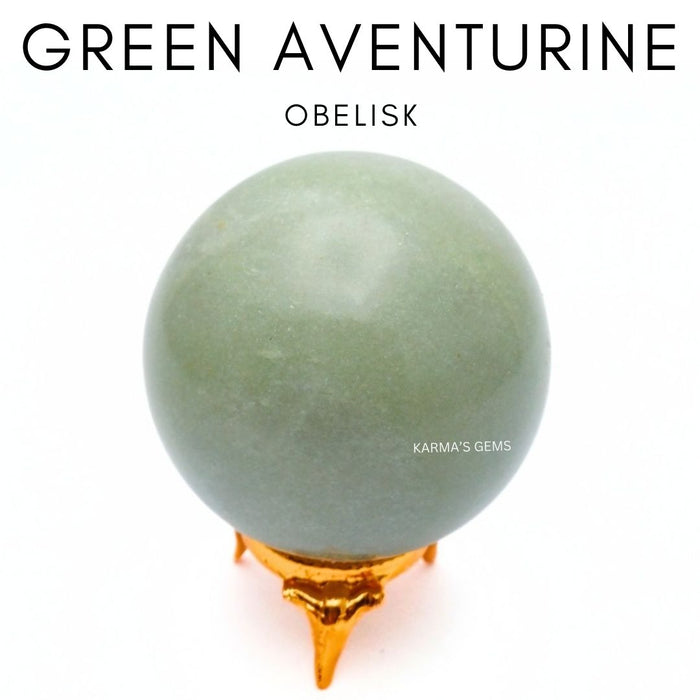 50 TO 55 MM GREEN AVENTURINE SPHERE