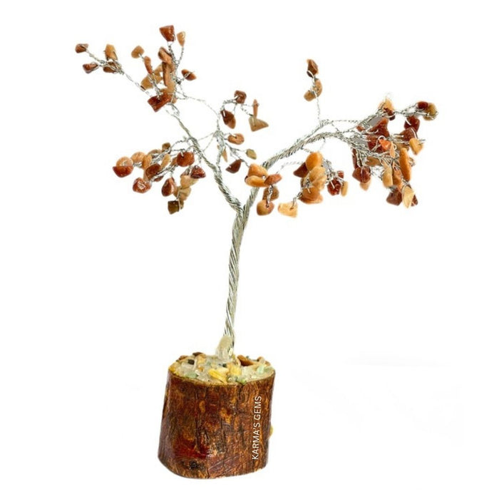 100 BEADS YELLOW AVENTURINE STONE WIRE TREE