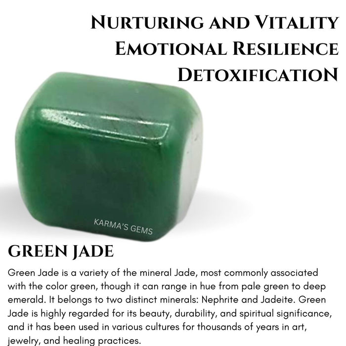 1 PIECE 15 TO 25 MM GREEN JADE POLISH TUMBLED STONE