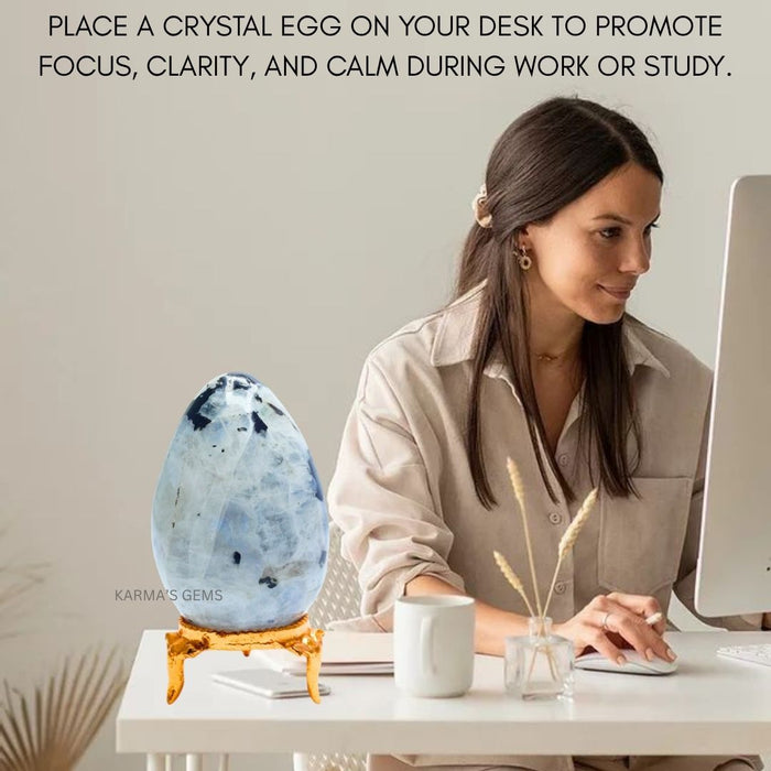 POLISHED RAINBOW MOONSTONE POCKET EGG