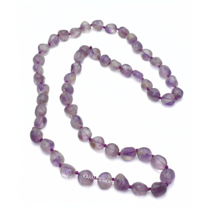 ROSARY BEADS AMETHYST STONE NECKLACE