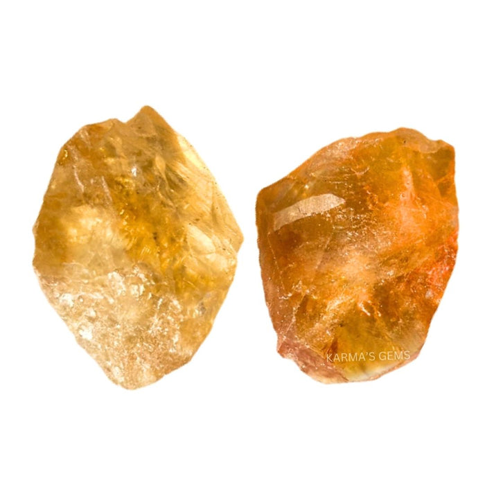 2 PCS CITRINE RAW STONE