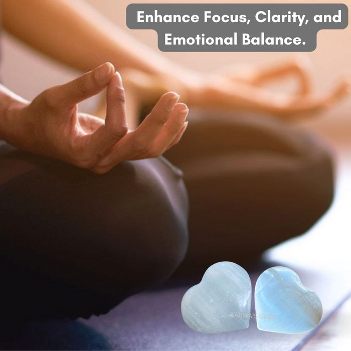 1" SELENITE PUFFY HEART