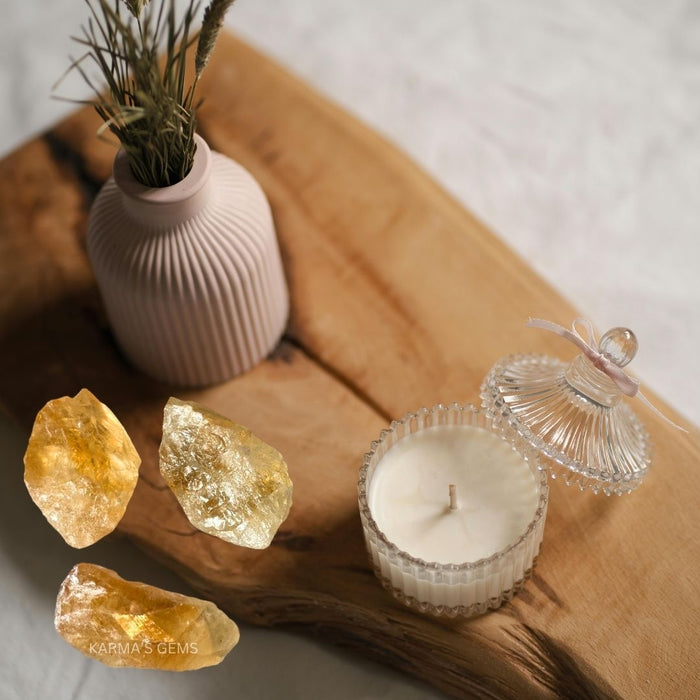 2 PCS CITRINE RAW STONE
