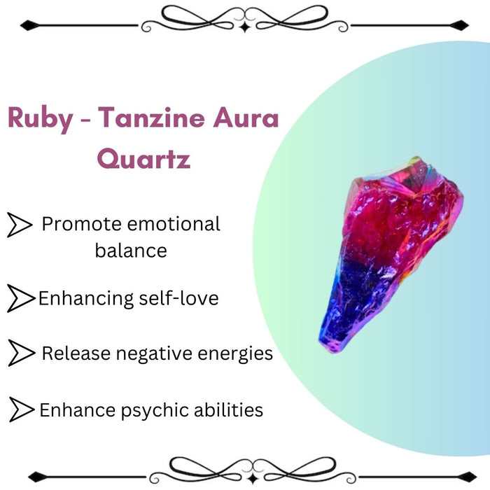 RUBY - TANZINE AURA QUARTZ RAW STONE