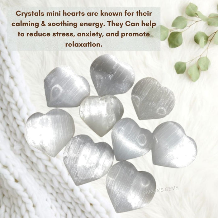 1" SELENITE PUFFY HEART