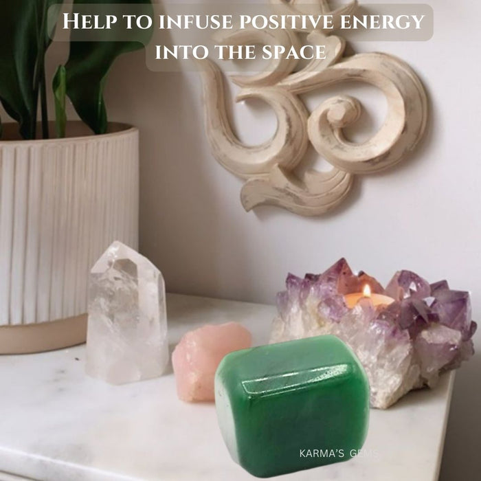 1 PIECE 15 TO 25 MM GREEN JADE POLISH TUMBLED STONE