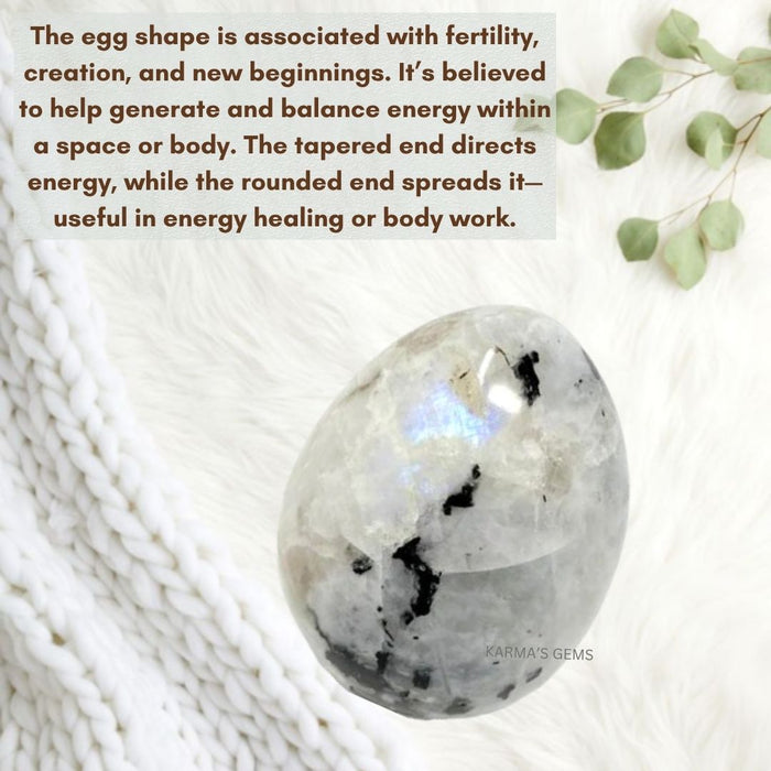 POLISHED RAINBOW MOONSTONE POCKET EGG