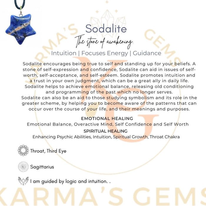 SODALITE STAR PENDANT