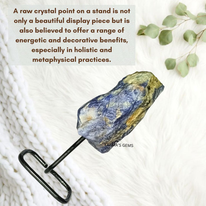 RAW SODALITE STONE ON STAND