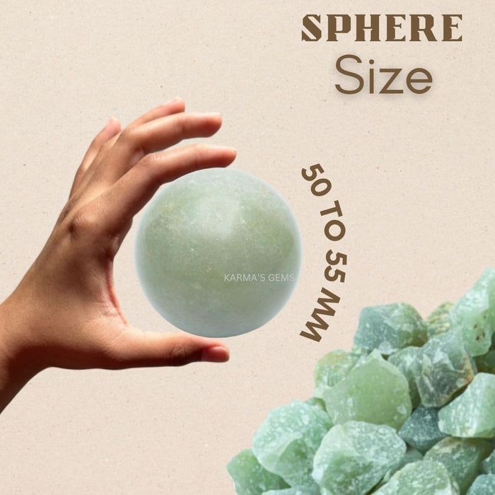 50 TO 55 MM GREEN AVENTURINE SPHERE