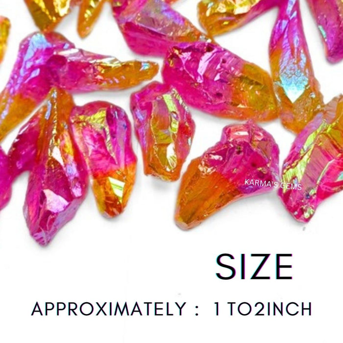PINK TANGERINE AURA QUARTZ RAW STONE