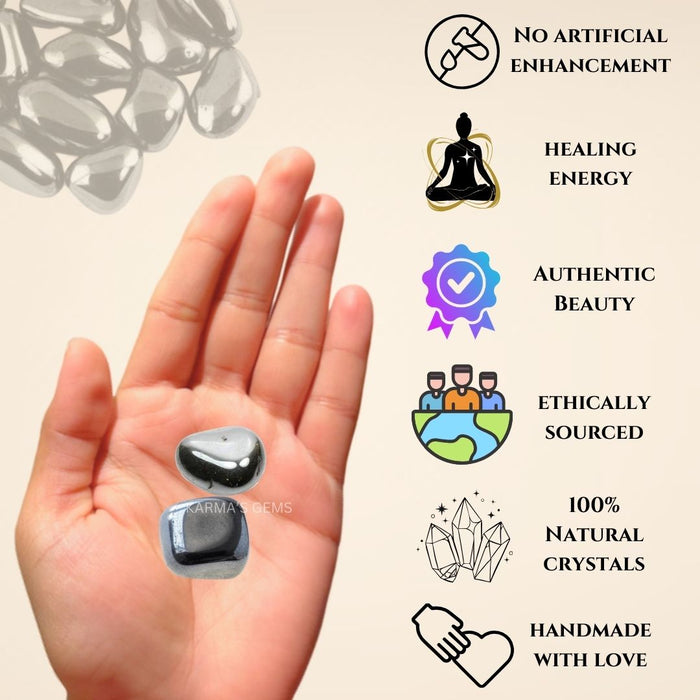 1 PIECE 15 TO 25 MM HEMATITE POLISH TUMBLED STONE