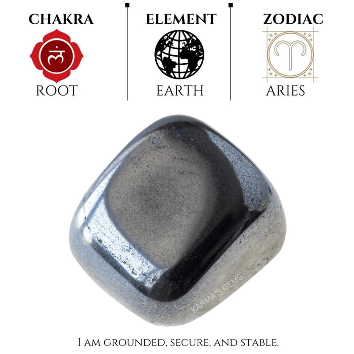 1 PIECE 15 TO 25 MM HEMATITE POLISH TUMBLED STONE