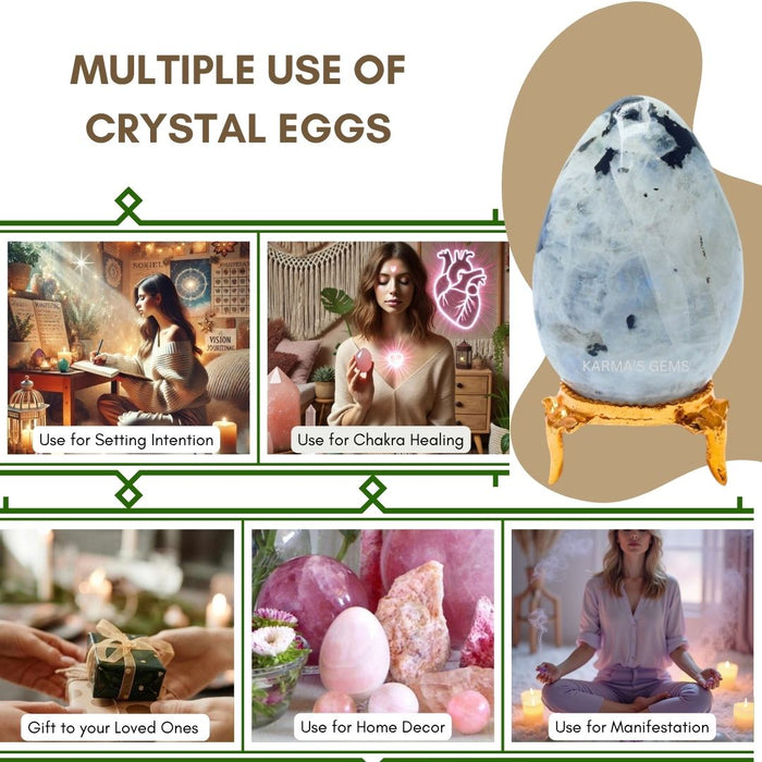 POLISHED RAINBOW MOONSTONE POCKET EGG