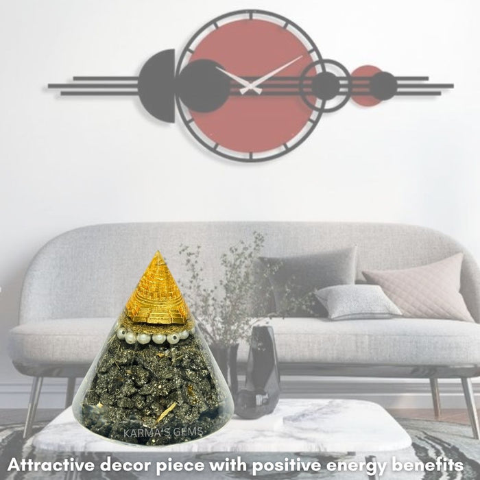 PYRITE ANTENA ORGONITE PYRAMID