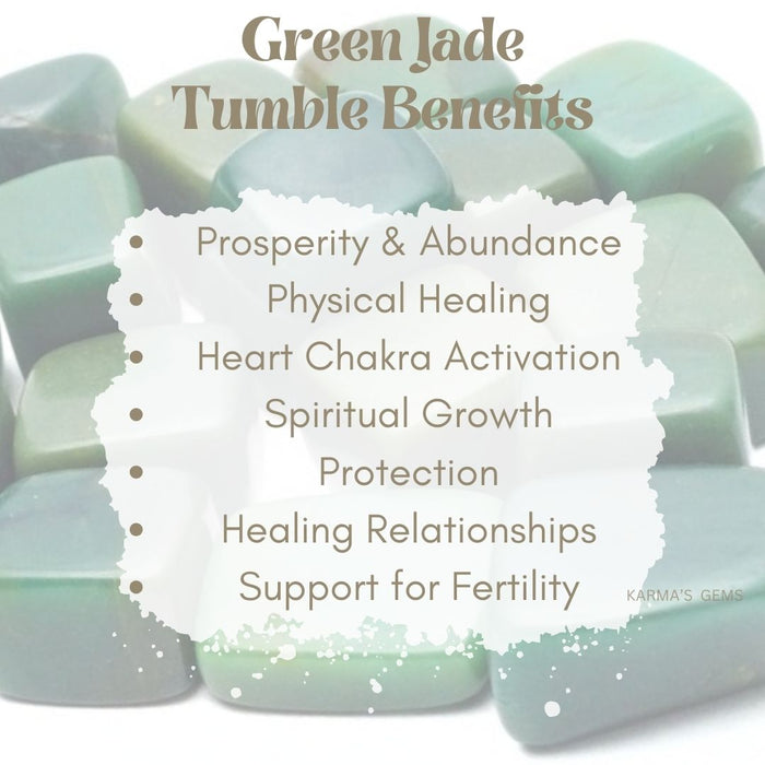 1 PIECE 15 TO 25 MM GREEN JADE POLISH TUMBLED STONE