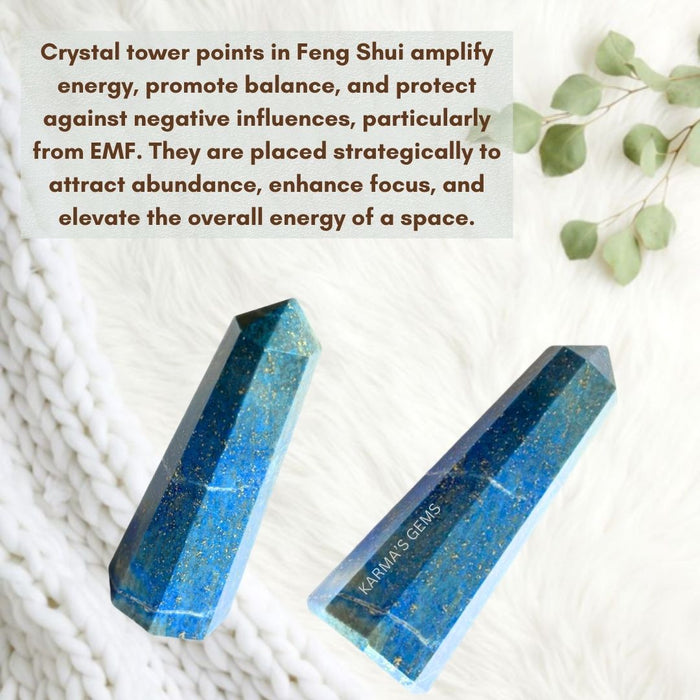 8 CORNER LAPIS LAZULI OBELISK