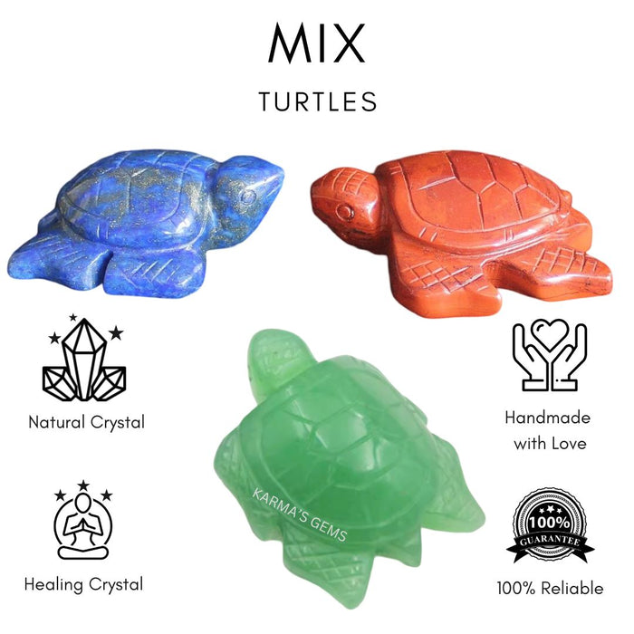1" MIX STONE TURTLE