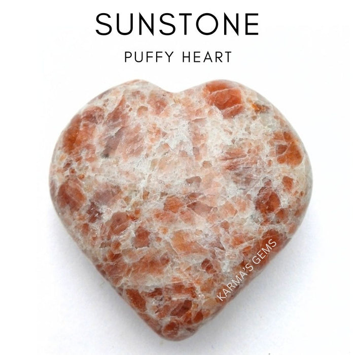 2" SUNSTONE PUFFY HEART