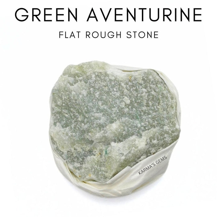 1 PIECE FLAT WRAPPED GREEN AVENTURINE  ROUGH STONE