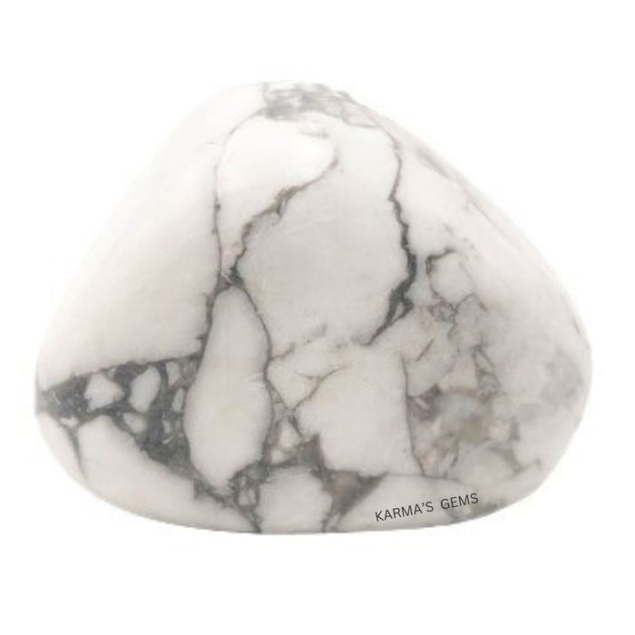 1 PIECE 15 TO 25 MM HOWLITE  POLISH TUMBLED STONE