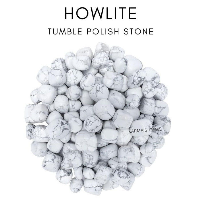 1 PIECE 15 TO 25 MM HOWLITE  POLISH TUMBLED STONE
