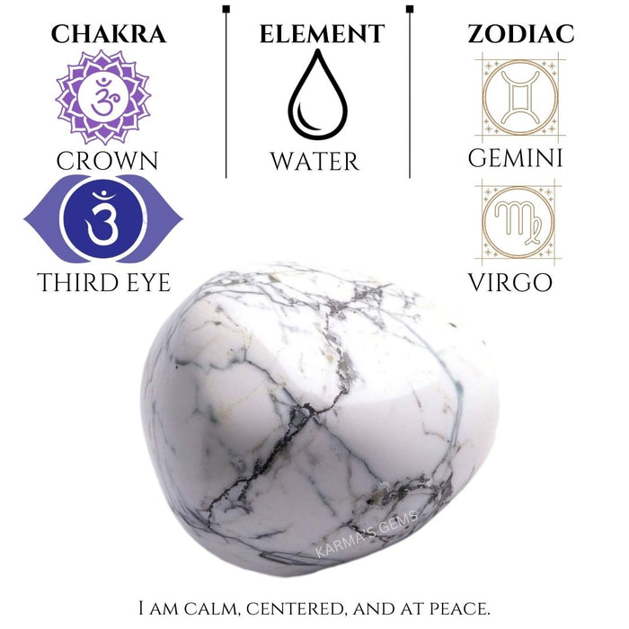 1 PIECE 15 TO 25 MM HOWLITE  POLISH TUMBLED STONE