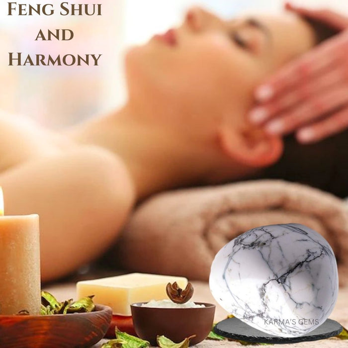 1 PIECE 15 TO 25 MM HOWLITE  POLISH TUMBLED STONE